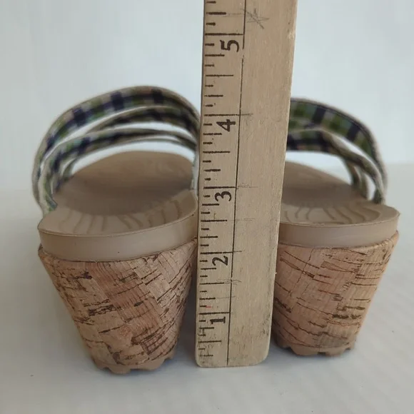 Crocs Open Toe Cork Wedge Strappy Slide Sandal 8 Creamy Beige Tan - Picture 16 of 16